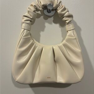 JA PEI Ruched Hobo Bag (Ivory)